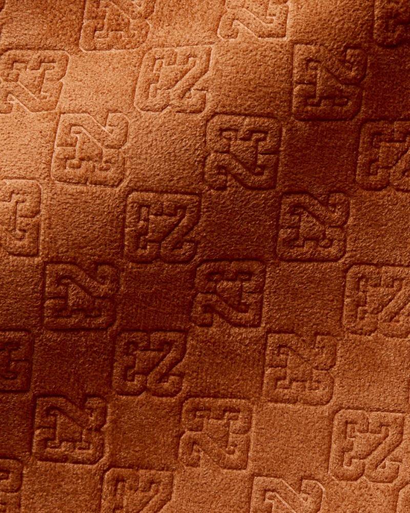 NIKE JORDAN SUEDE MONOGRAM CAMERA BAG
