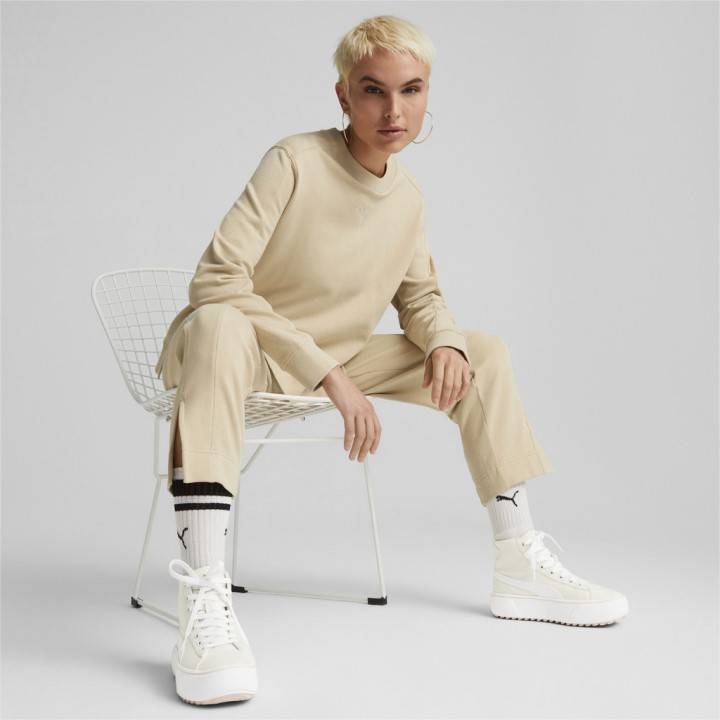 PUMA HER WOMENS FRENCH TERRY HIGH-WAIST PANT