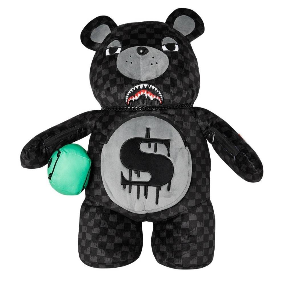 SPRAYGROUND DRIPPING SHARKS IN PARIS MONEYBEAR TEDDY BEAR BACKPACK