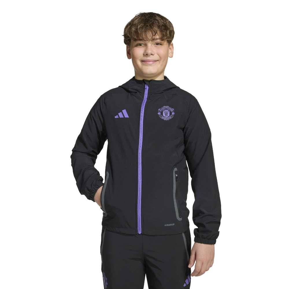 ADIDAS YOUTH MANCHESTER UNITED TIRO25 COMPETITION VIS TECH TRAVEL JACKET