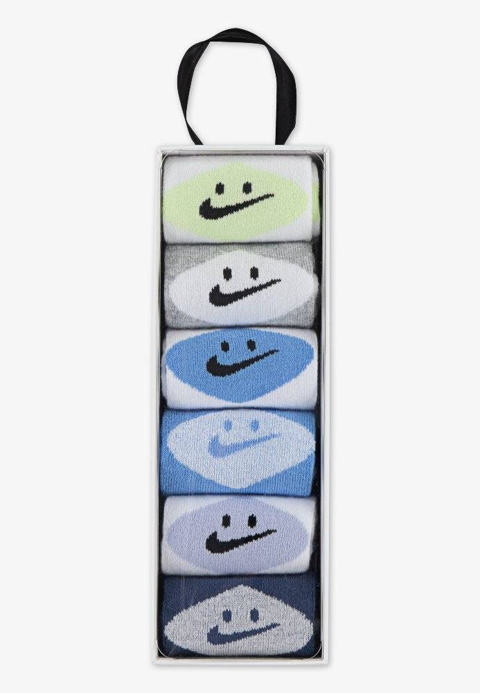 NIKE SMILEY CREW SOCKS (6 PAIRS)