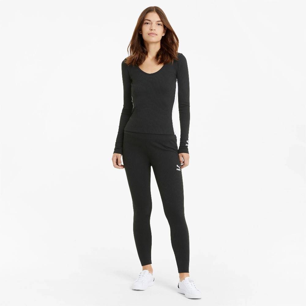 PUMA CLASSICS HIGH WAIST RIBBED LEGGINGS