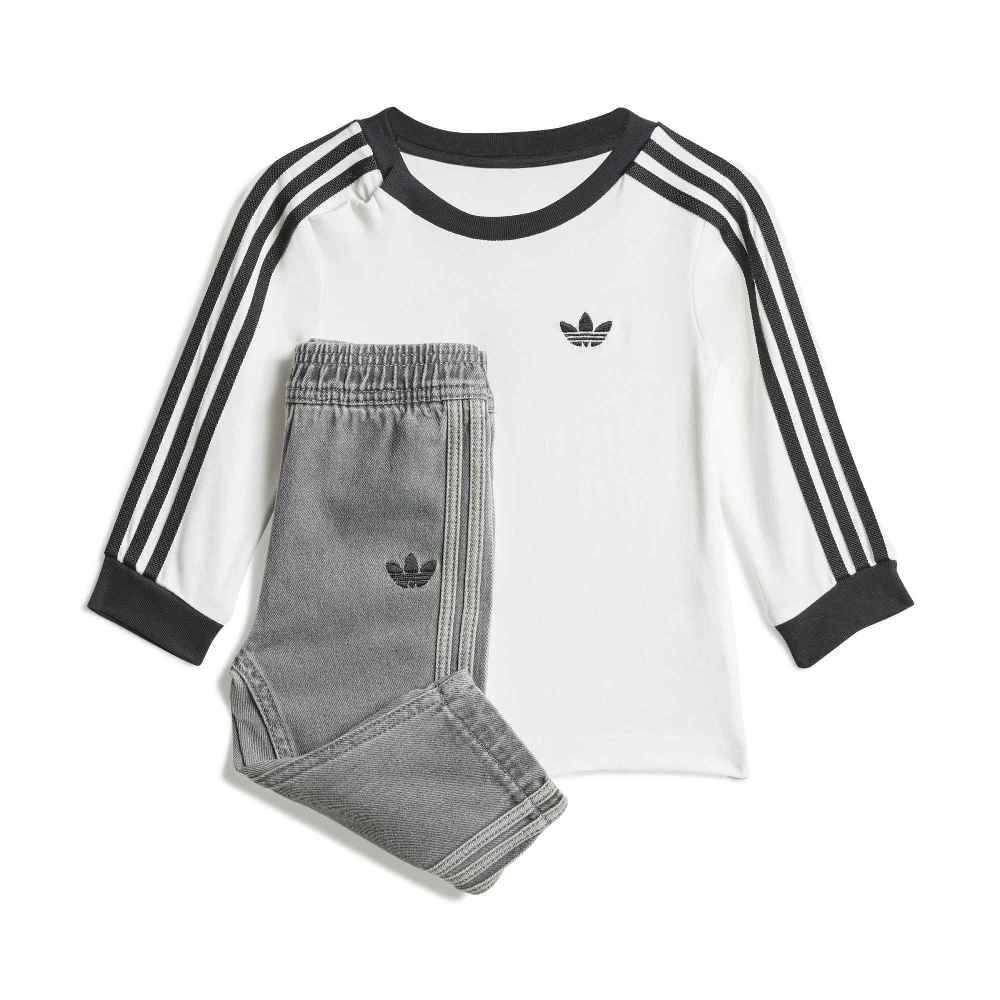 ADIDAS ORIGINALS INFANT DENIM LONG SLEEVE TEE SET