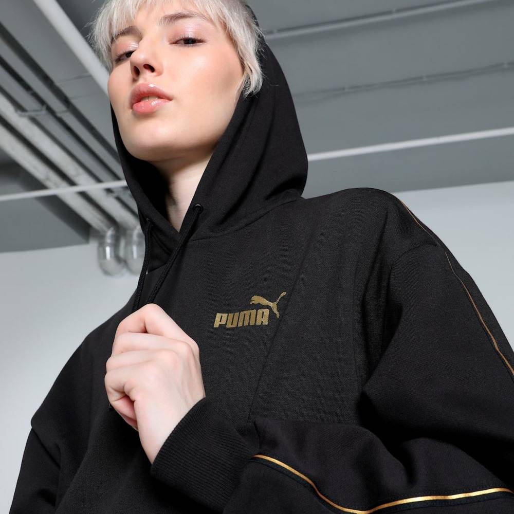 PUMA ESS TAPE MINIMAL GOLD HOODIE FL