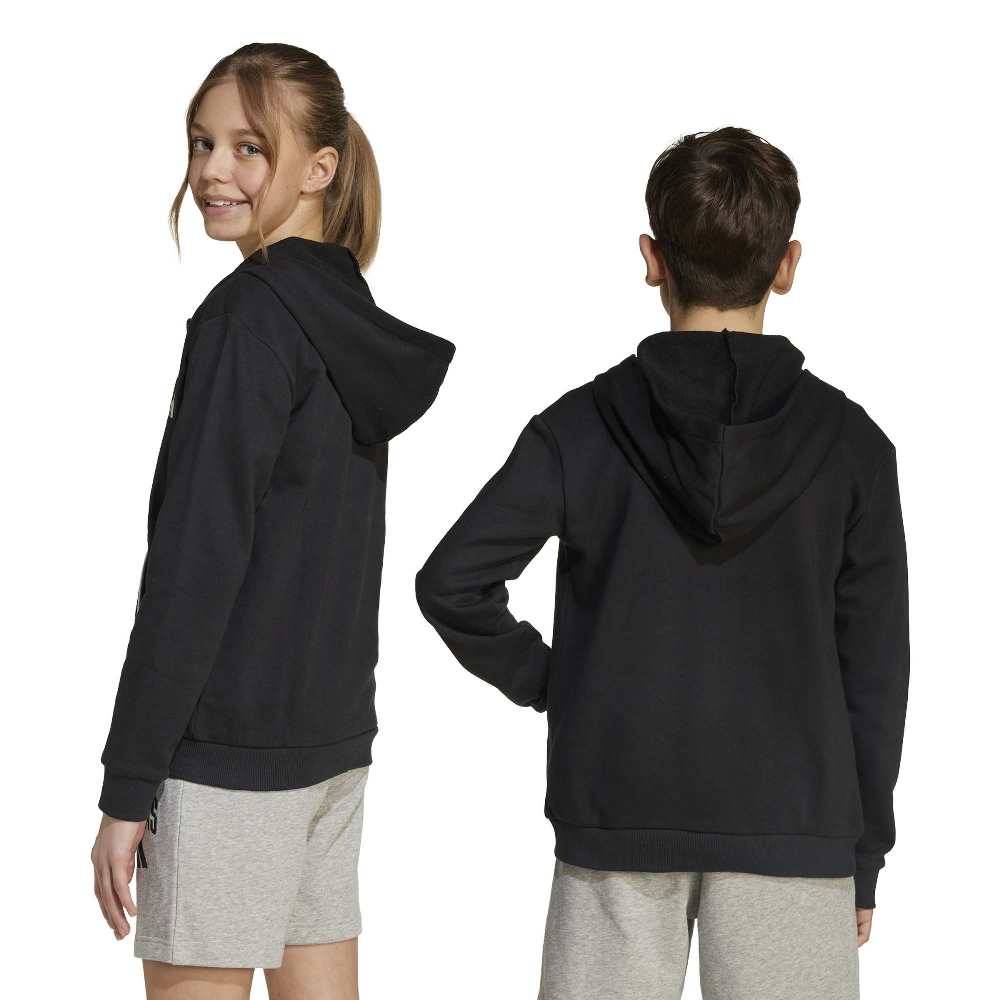 ADIDAS YOUTH SEASONALS ESSENTIALS COLLEGIATE TYPOGRAPHY FULL ZIP HOODY