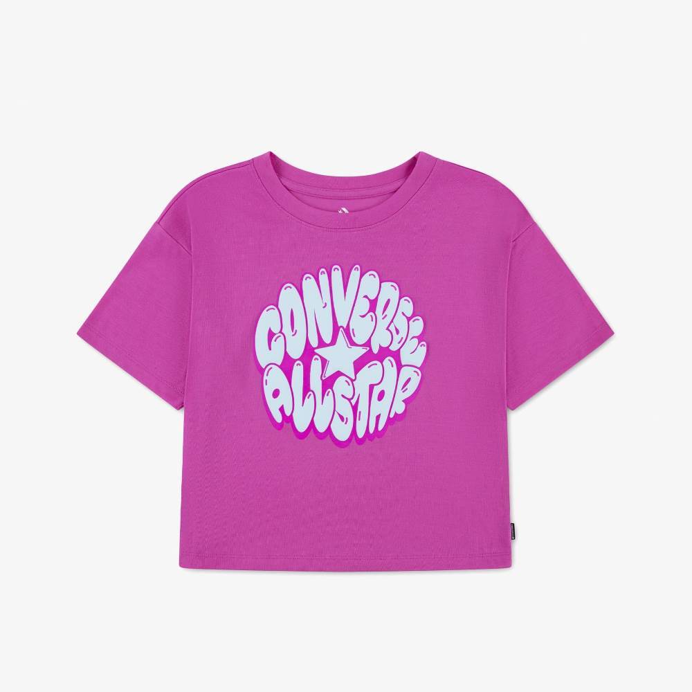 CONVERSE GIRLS BUBBLE GRAPHIC BOXY TEE