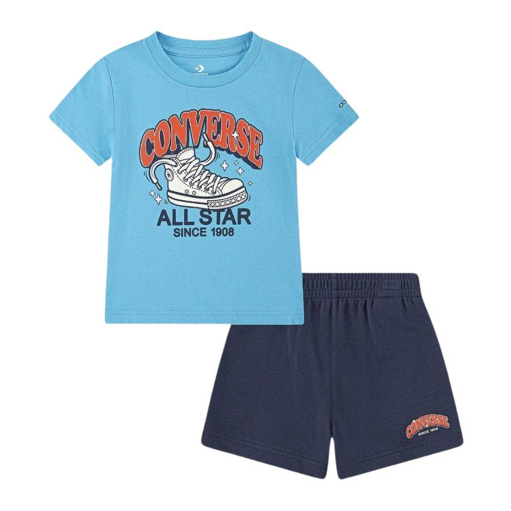 CONVERSE LITTLE BOYS TRAIL MIX FT SHORT SET