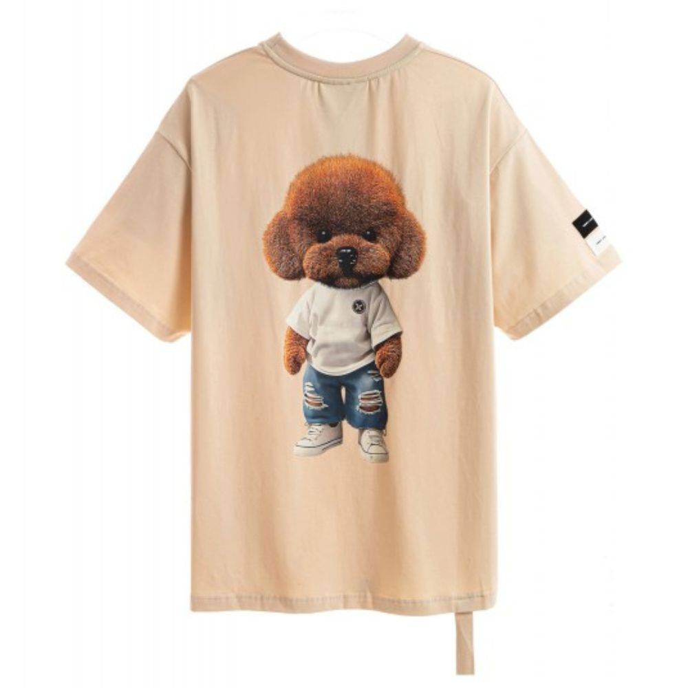 MWM TEDDY BEAR STREETWEAR DOG PRINT REGULAR FIT TEE