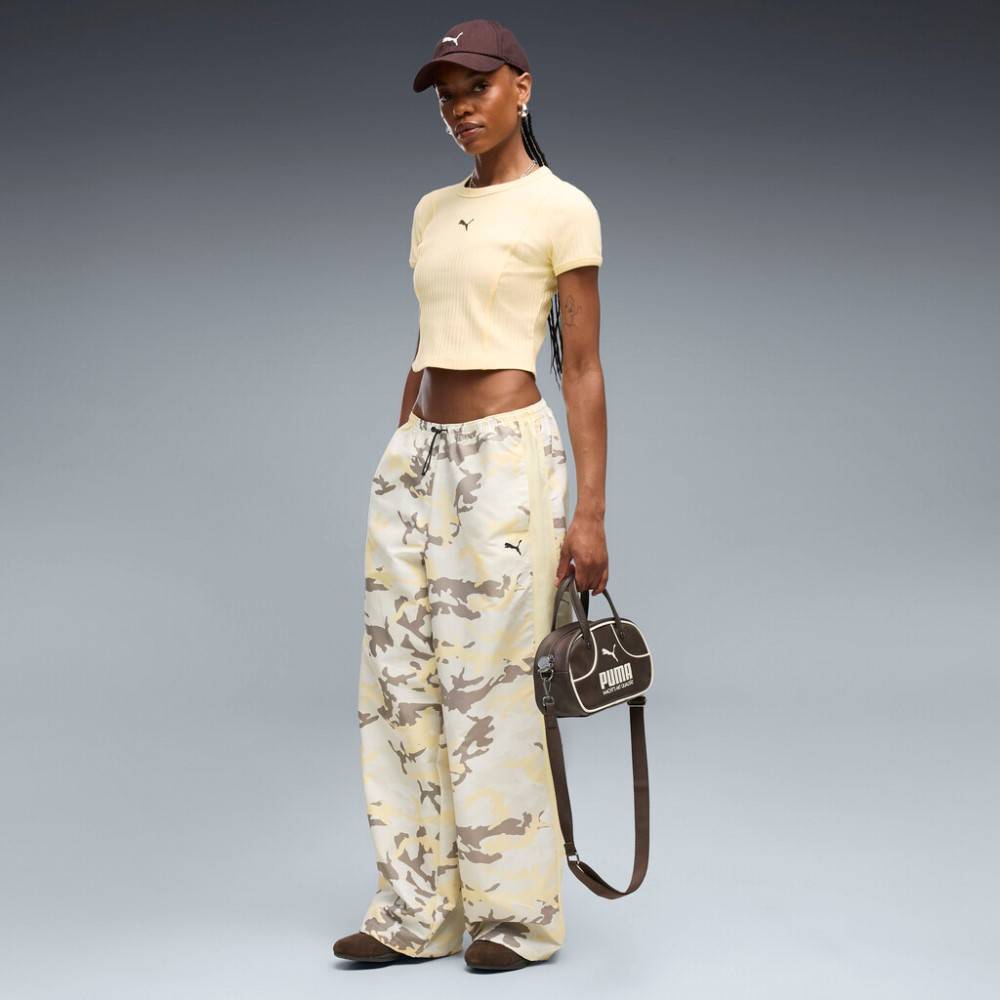PUMA STREET GLAM RELAXED CAMO WOVEN PANTS OP