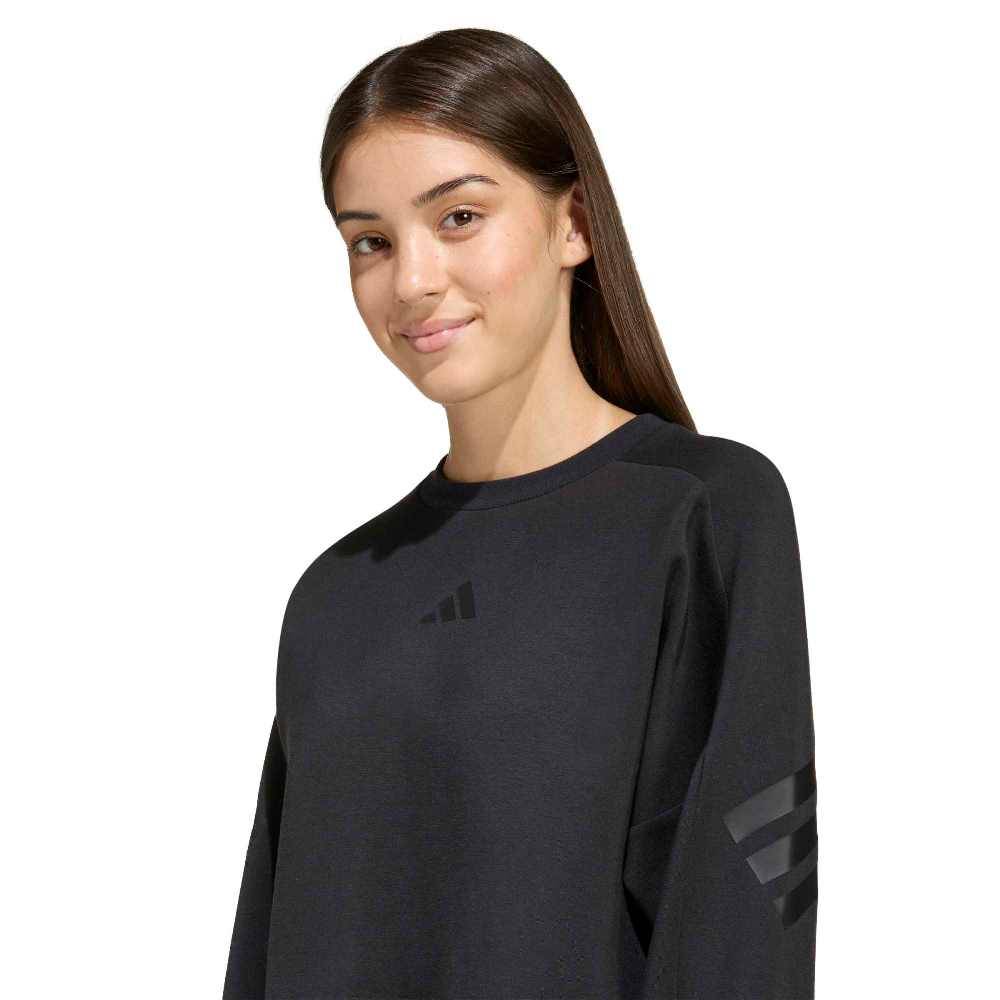 ADIDAS GIRLS FUTURE ICONS 3 STRIPES CROPPED SWEATSHIRT