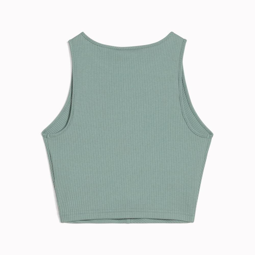 PUMA WARDROBE ESS RIBBED CROP TOP