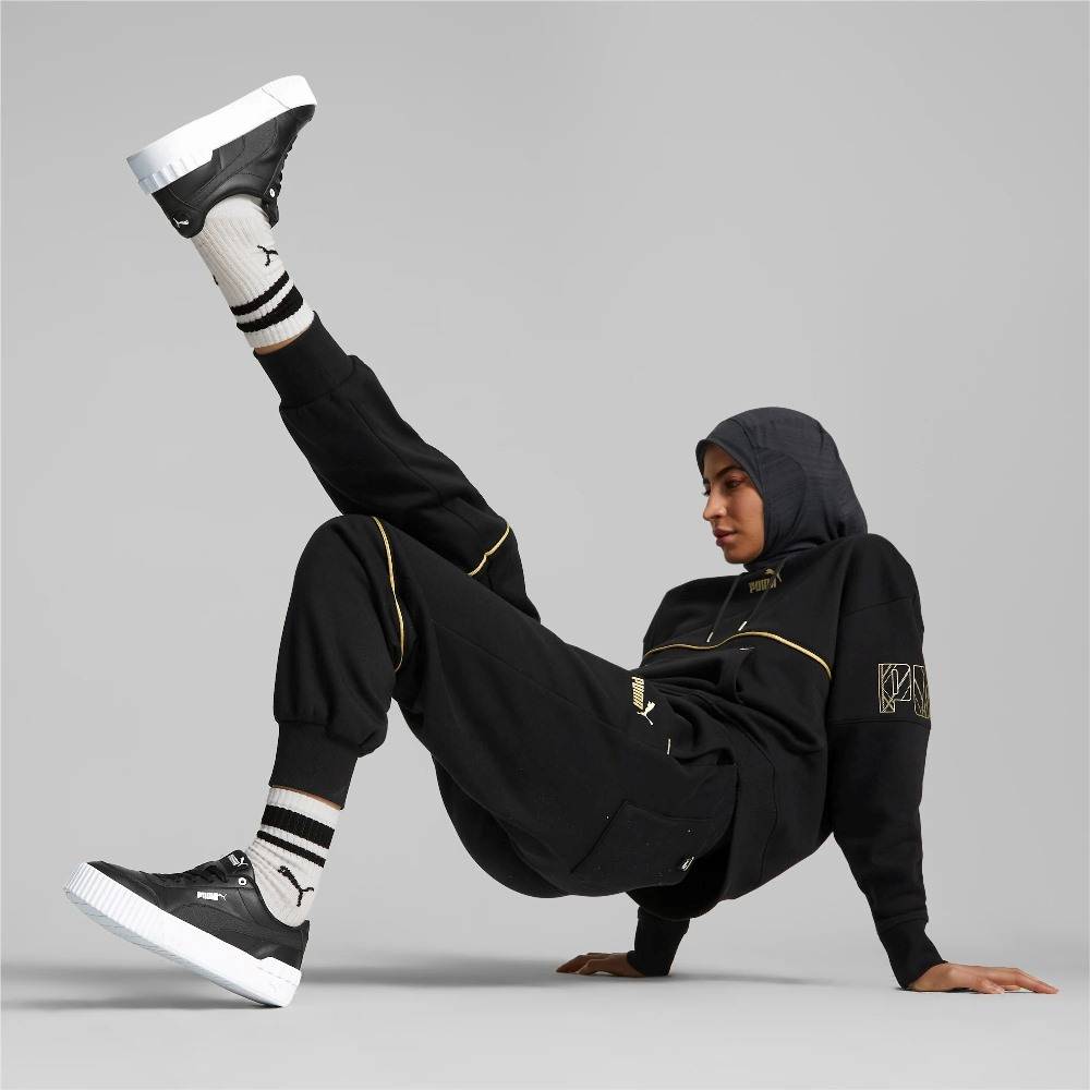 PUMA POWER DECO GLAM WOMENS HIGH-WAIST PANTS