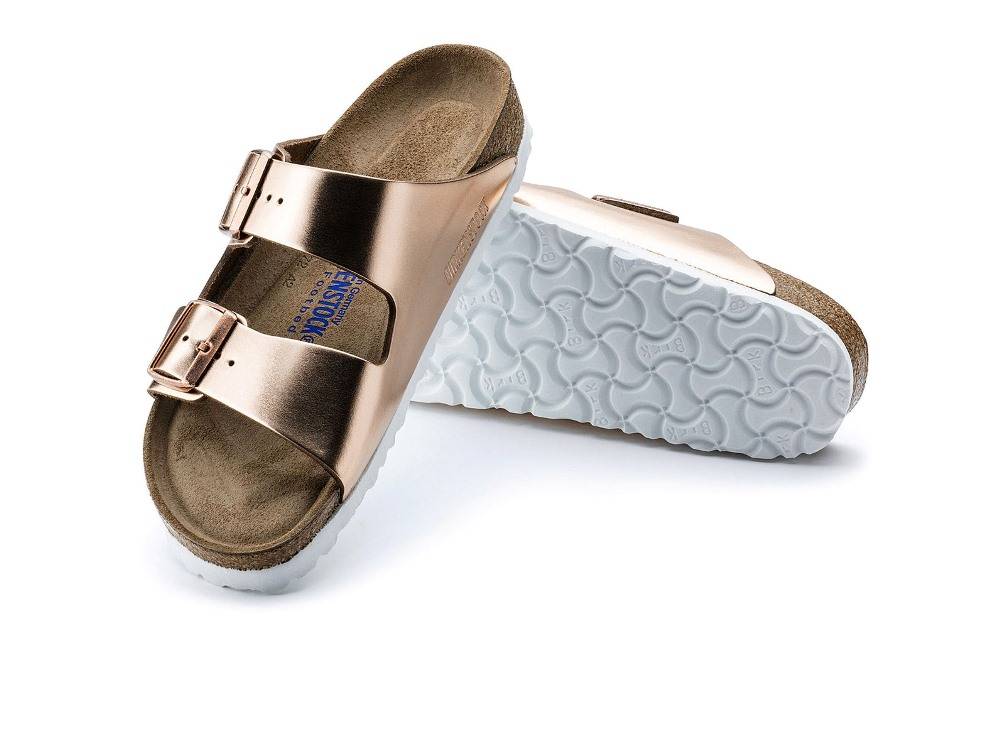 BIRKENSTOCK LEATHER ARIZONA SOFT FOOTBED LENA NARROW
