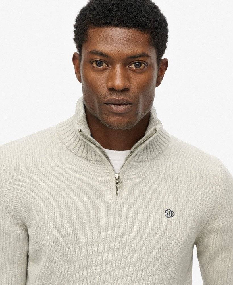 SUPERDRY COTTON HALF ZIP KNIT