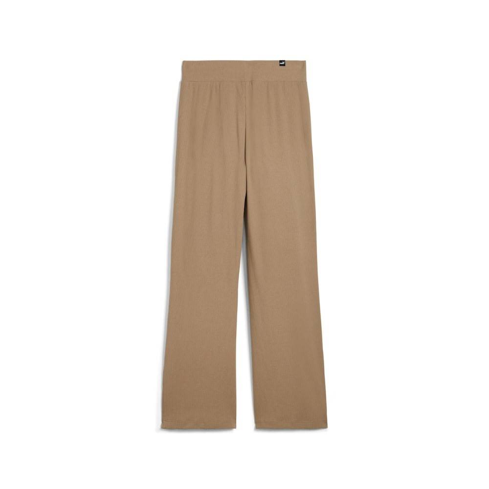 PUMA ESS ELEVATED HIGH-WAIST STRAIGHT LEG PANTS