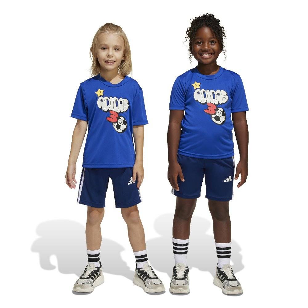 ADIDAS LITTLE KIDS TRAIN ESSENTIALS FUN PRINT SPORTS SET