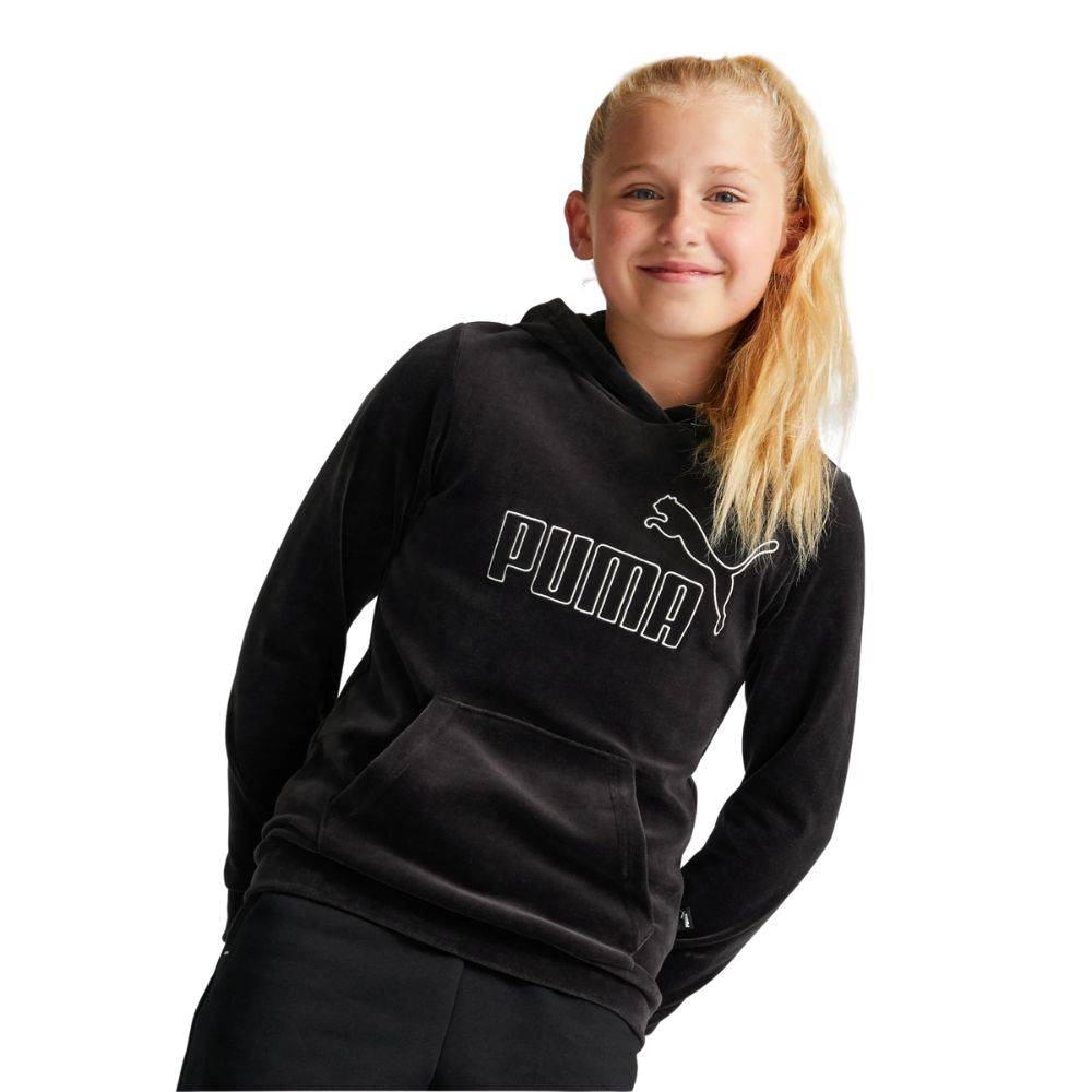 PUMA ESSENTIALS+ GIRLS VELOUR HOODIE