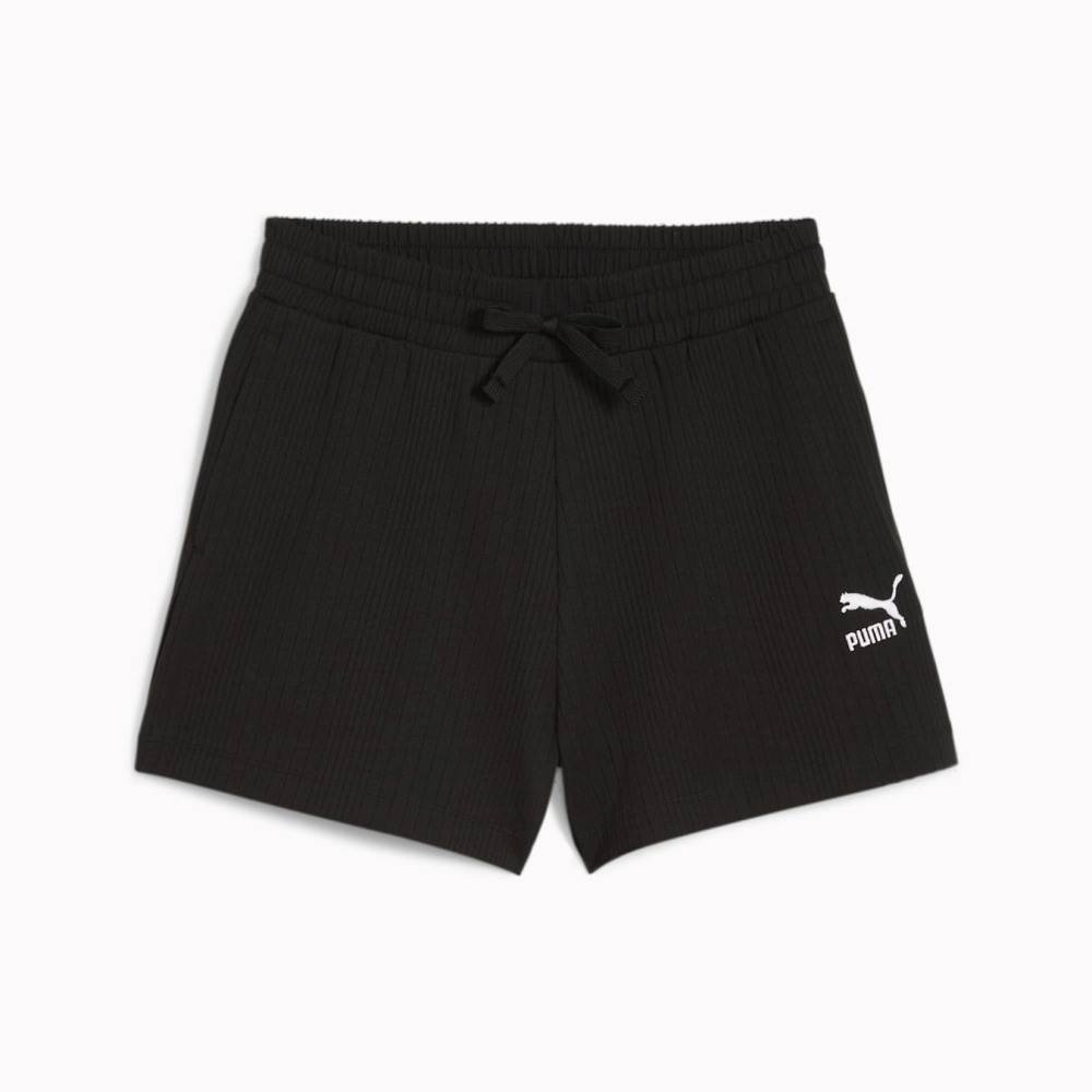 PUMA CLASSICS RIBBED A-LINE SHORTS