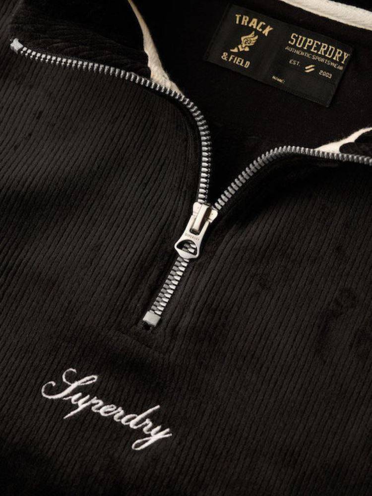 SUPERDRY COUNTRY CLUB VELOUR HALF ZIP
