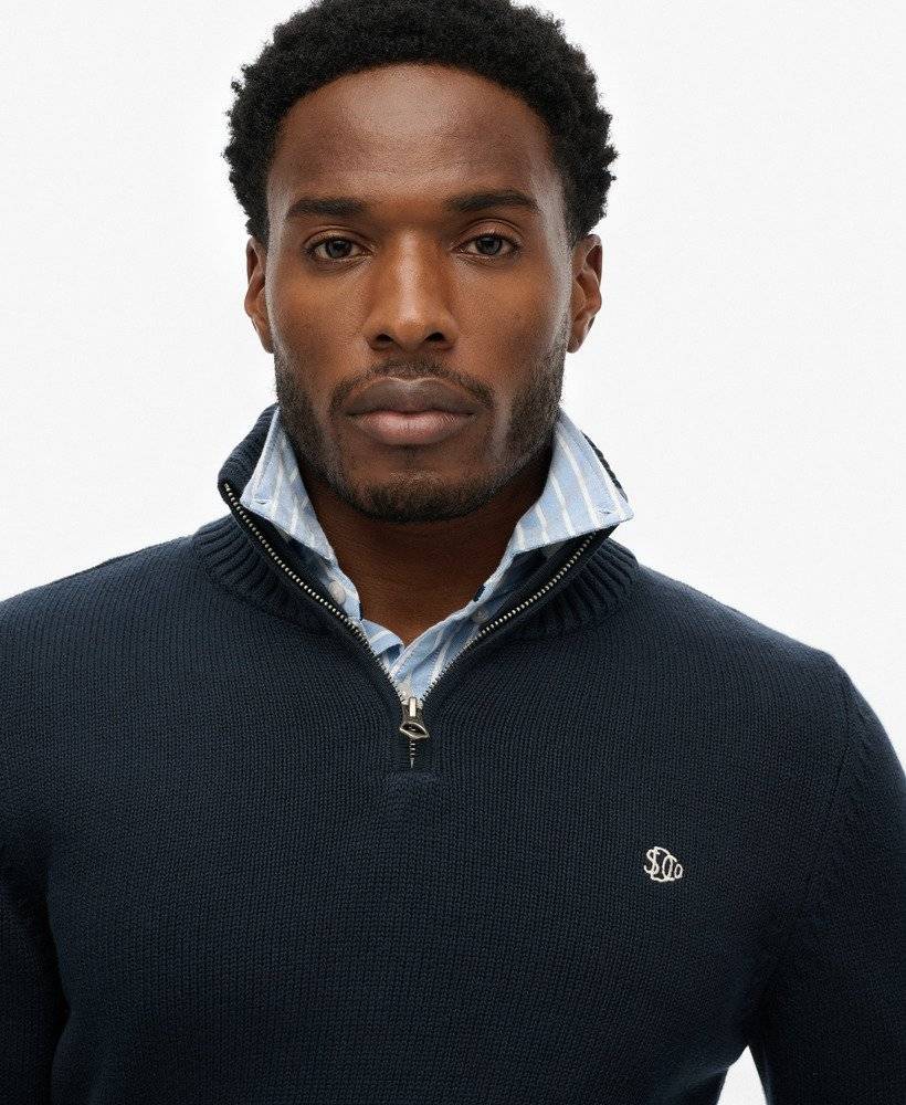 SUPERDRY COTTON HALF ZIP KNIT