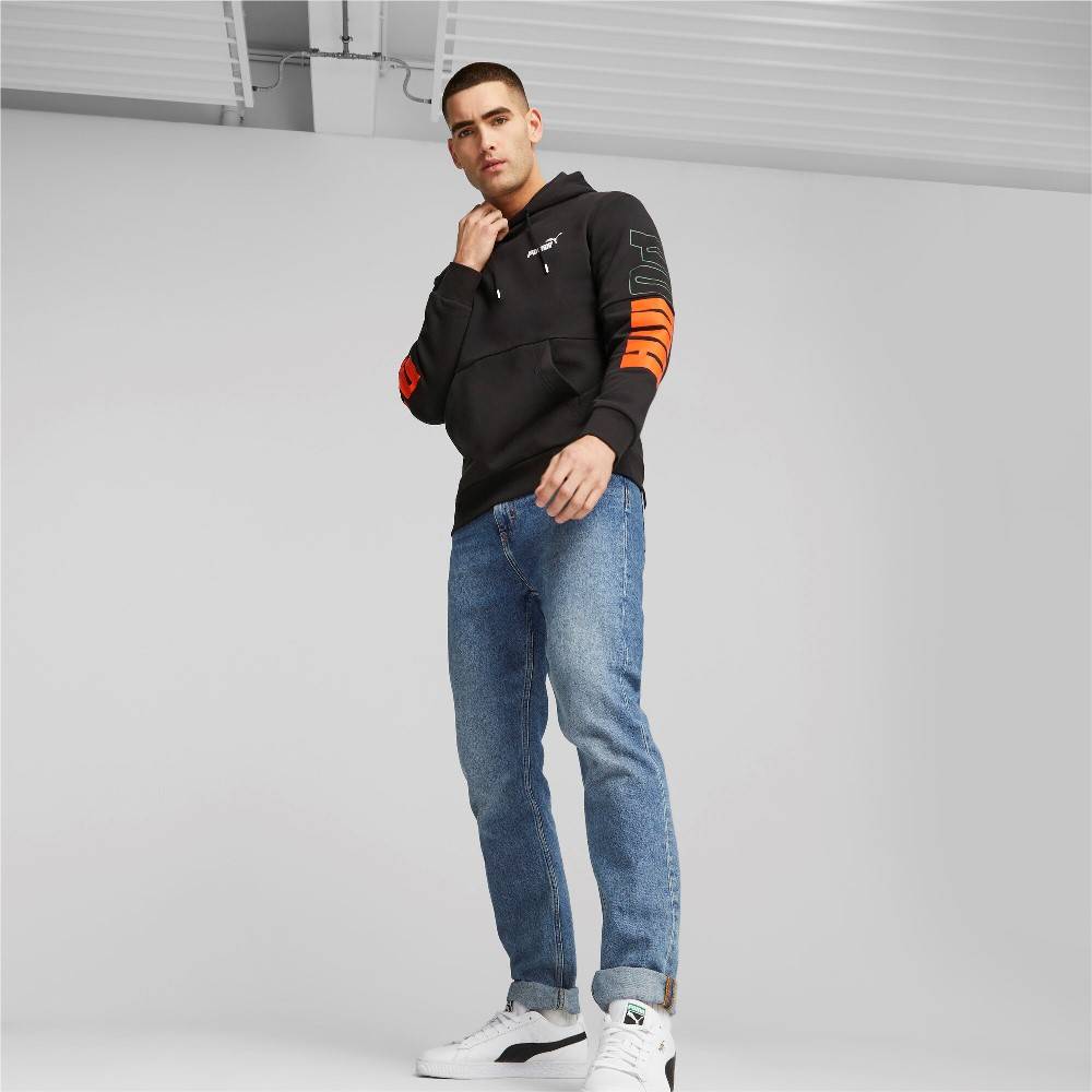 PUMA POWER COLORBLOCK FLEECE HOODIE