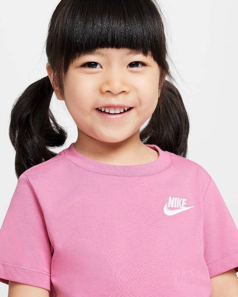 NIKE LITTLE GIRLS CLUB LBR KNIT SHORT SET