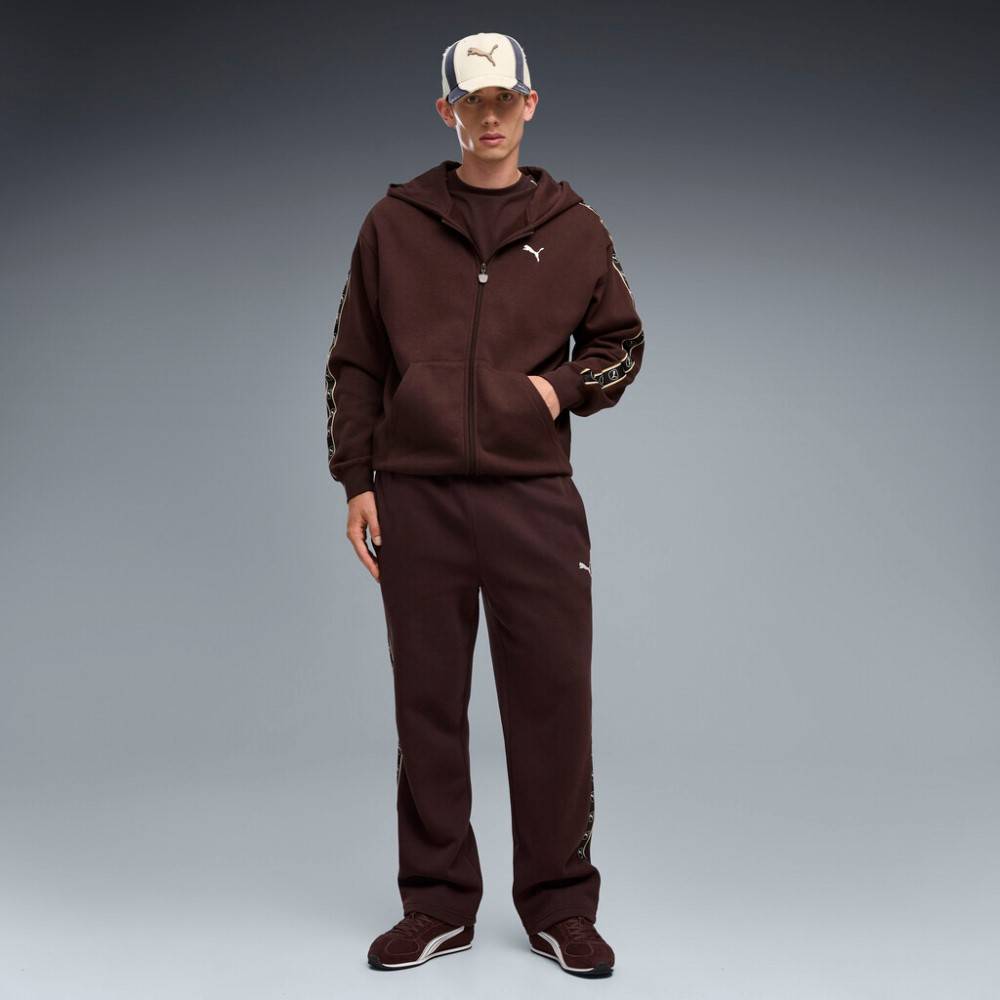 PUMA ESS ELEVATED TAPE RELAXED FULL-ZIP HOODIE FL