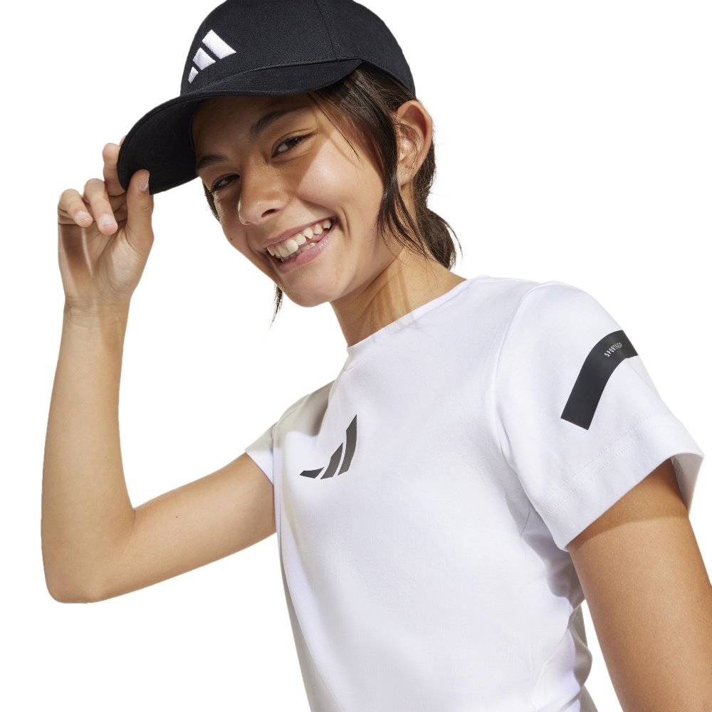 ADIDAS GIRLS Z.N.E. FITTED CROPPED TEE
