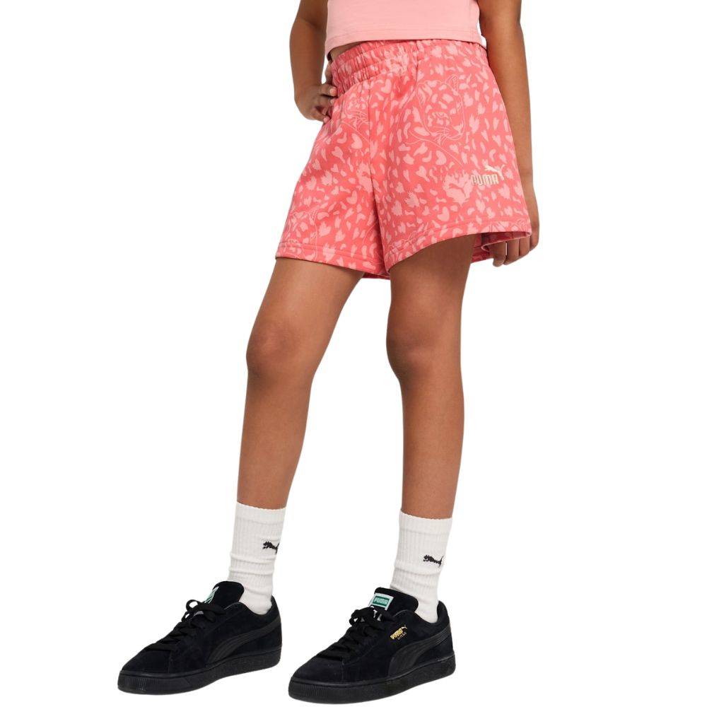 PUMA FLAMING LOVE AOP HIGH WAIST SHORTS TR G
