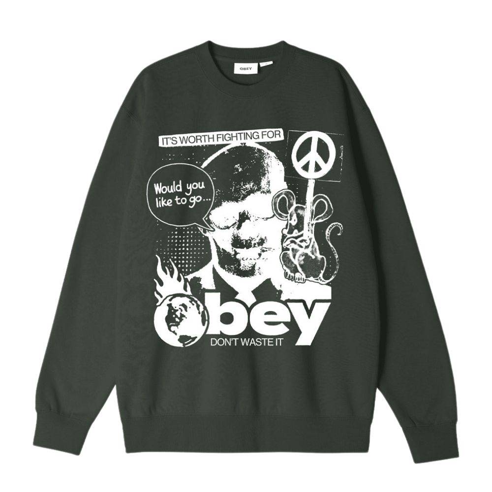 OBEY DON T WASTE IT FLEECE