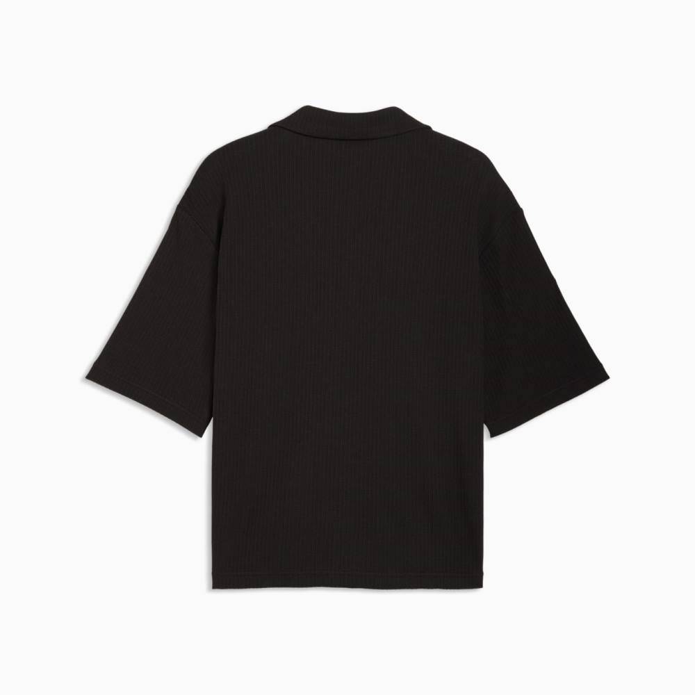 PUMA WARDROBE ESS WAFFLE BOXY SHIRT
