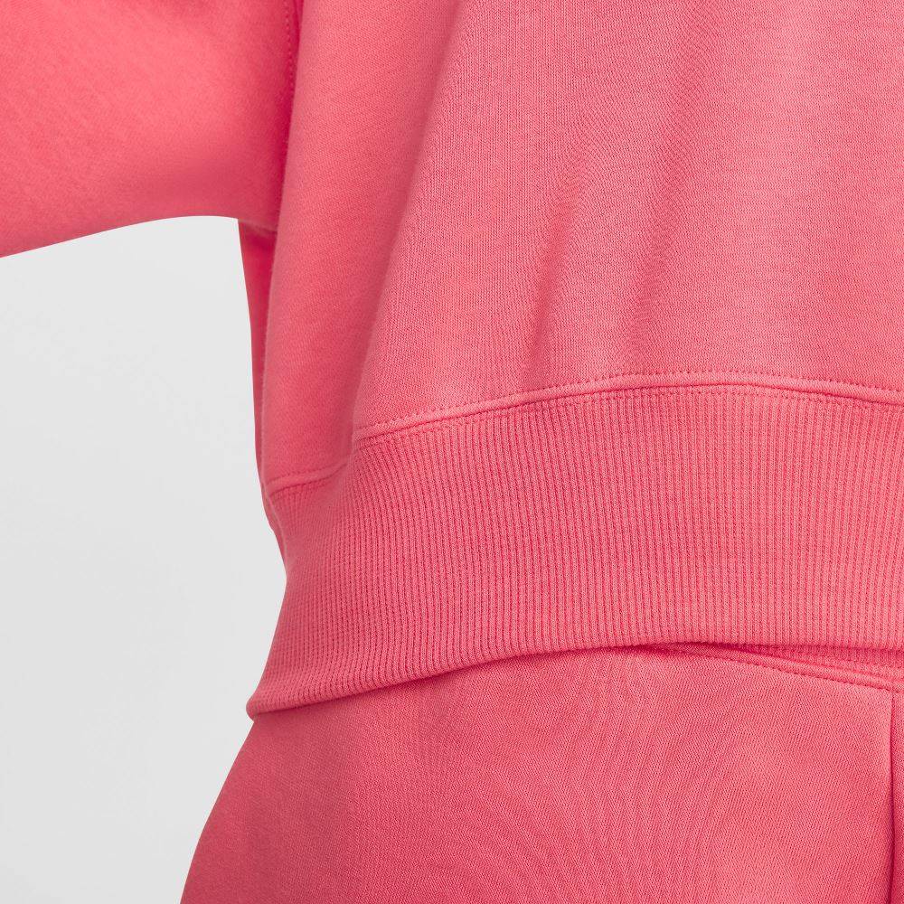 NIKE WOMENS PHOENIX FLEECE 1/2 ZIP CROP SWEATSHIRT
