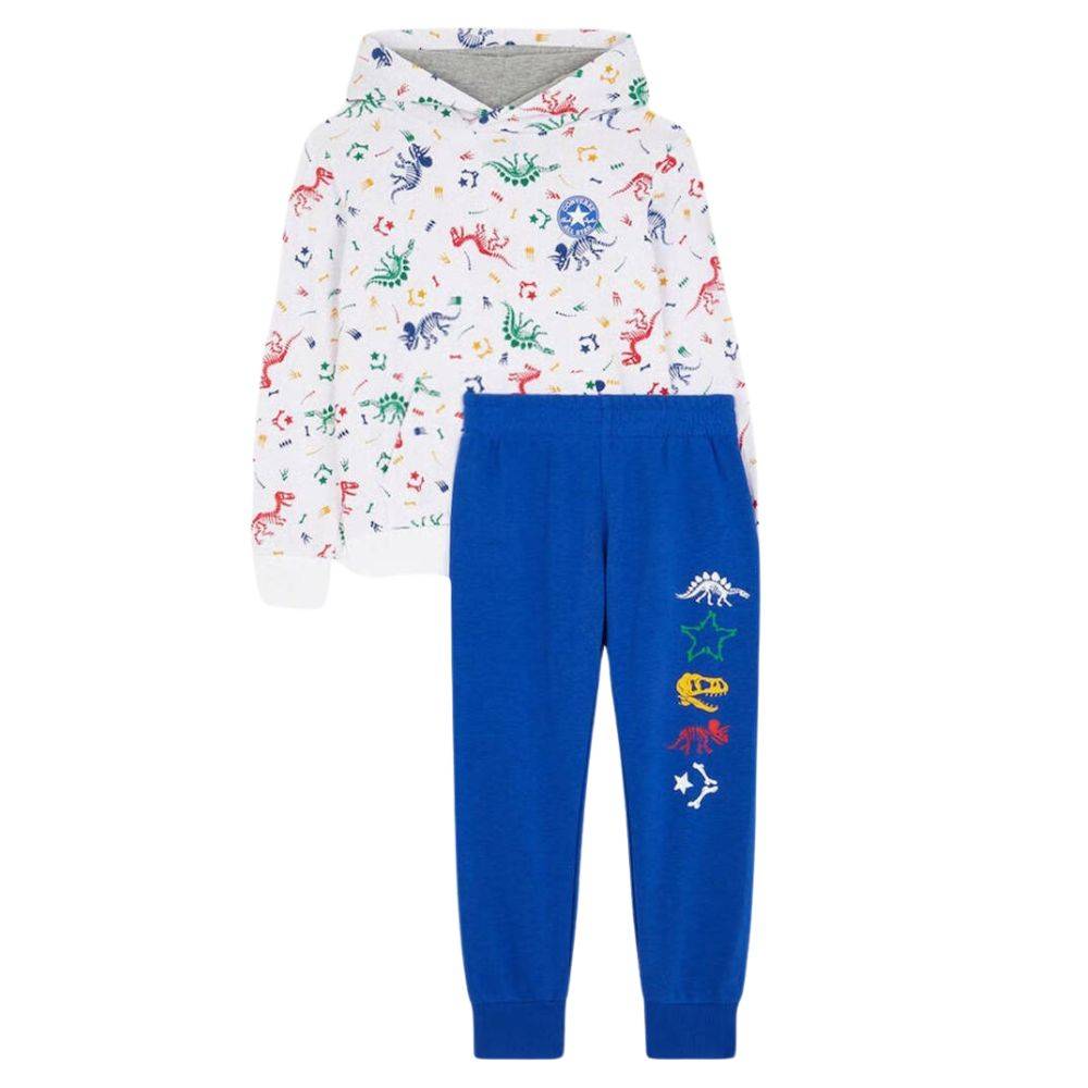 CONVERSE LITTLE BOYS DINOS PULLOVER HOODIE SET