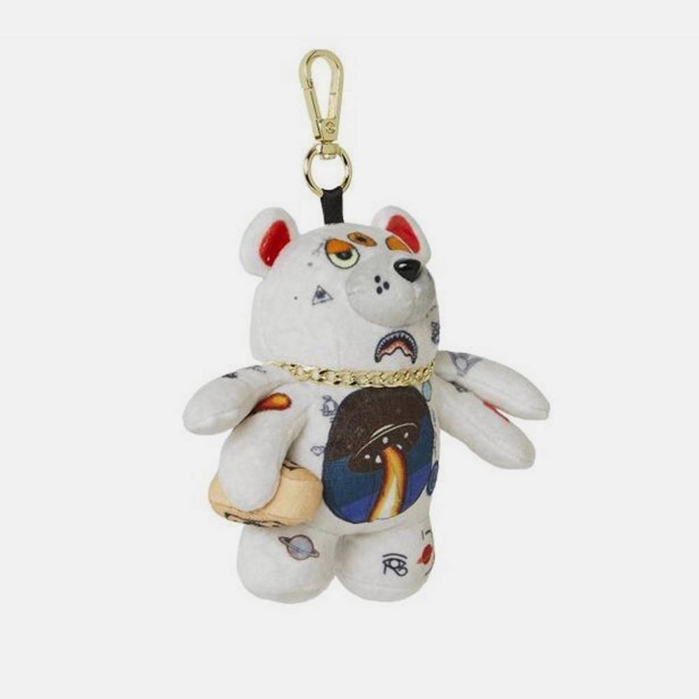 SPRAYGROUND UFO SPCAED OUT MYSTERY BEAR BAG CLIP