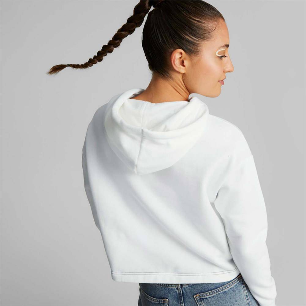 PUMA POWER TAPE WOMENS FLEECE HOODIE