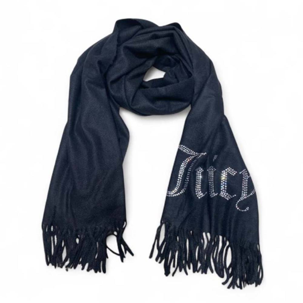 JUICY COUTURE SCARF WITH DIAMANTE LOGO 50X200