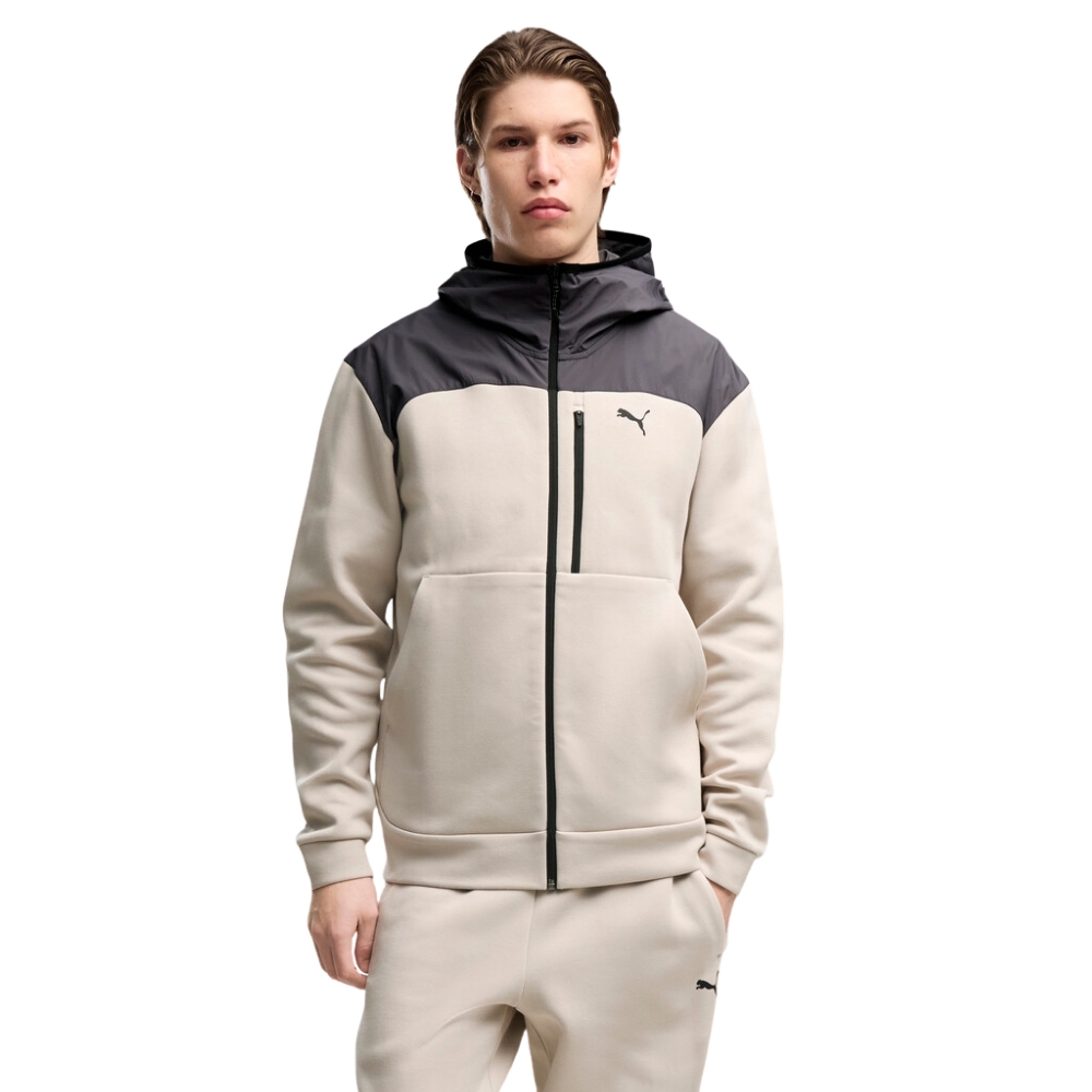 PUMA PUMATECH MATERIAL MIX FULL-ZIP HOODIE DK
