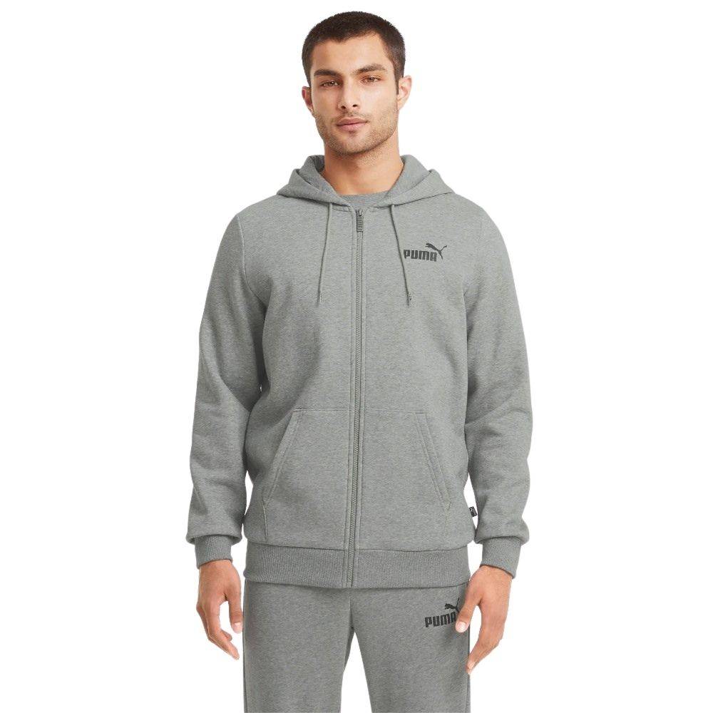 PUMA ESS FULL-ZIP LOGO MENS HOODIE