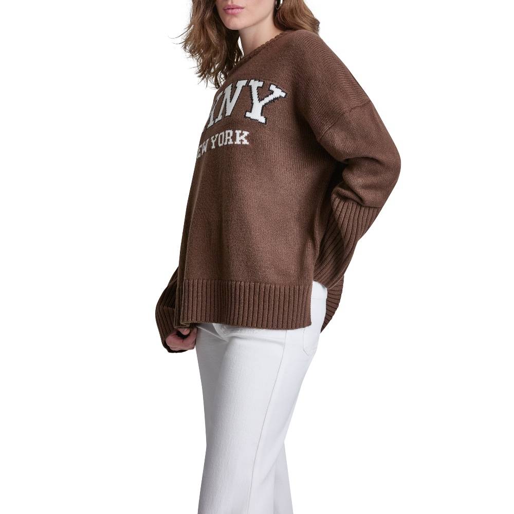 DKNY NEW YORK KNITTED CREW TOP