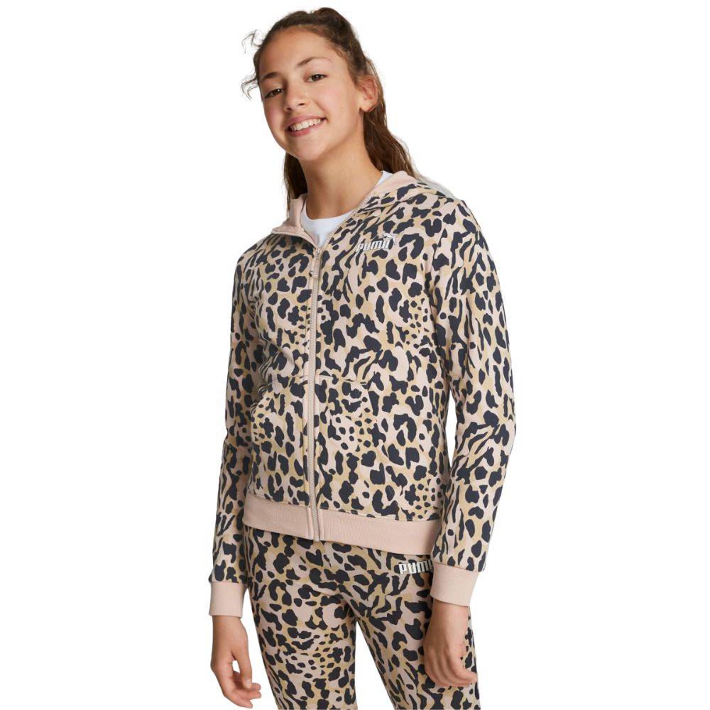 PUMA ALPHA GIRLS PRINTED FULL-ZIP HOODIE