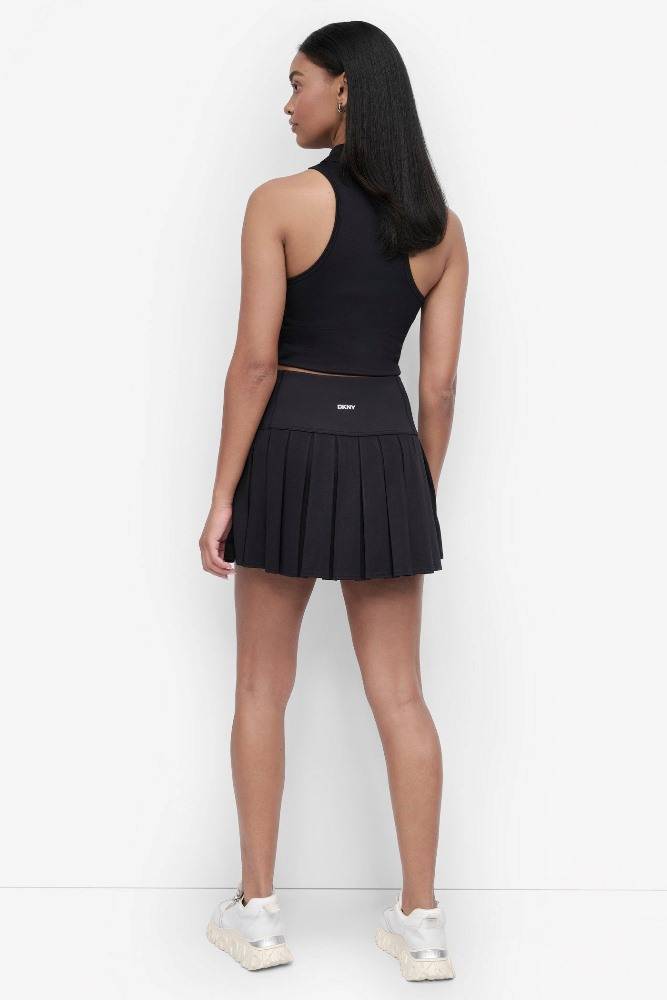DKNY COURT PIQUE PLEATED TENNIS SKORT
