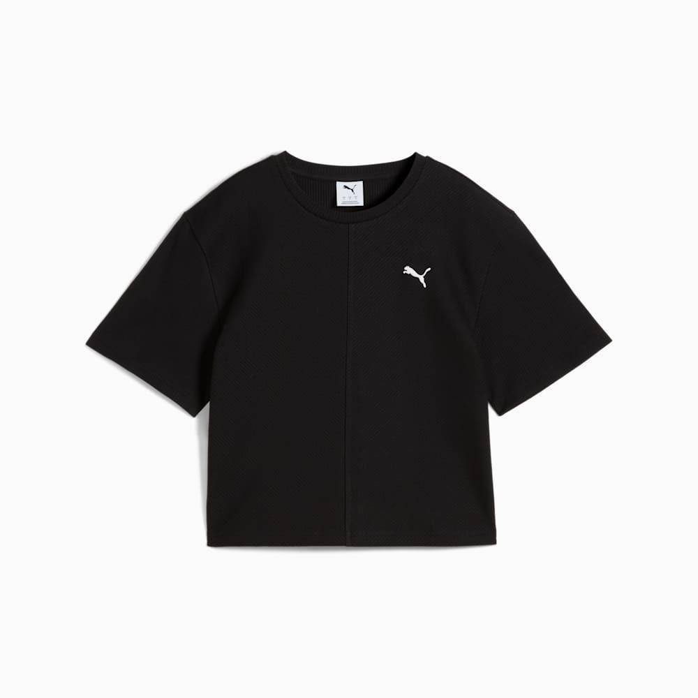 PUMA WARDROBE ESS RIBBED RELAXED TEE