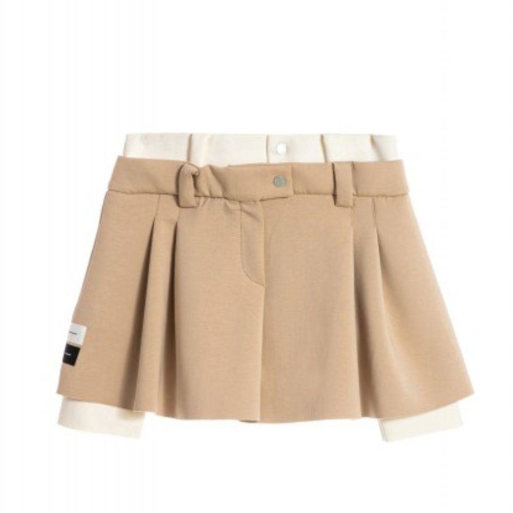MWM BLACK DOUBLE WAISTBAND KNIT SKIRT WOMEN