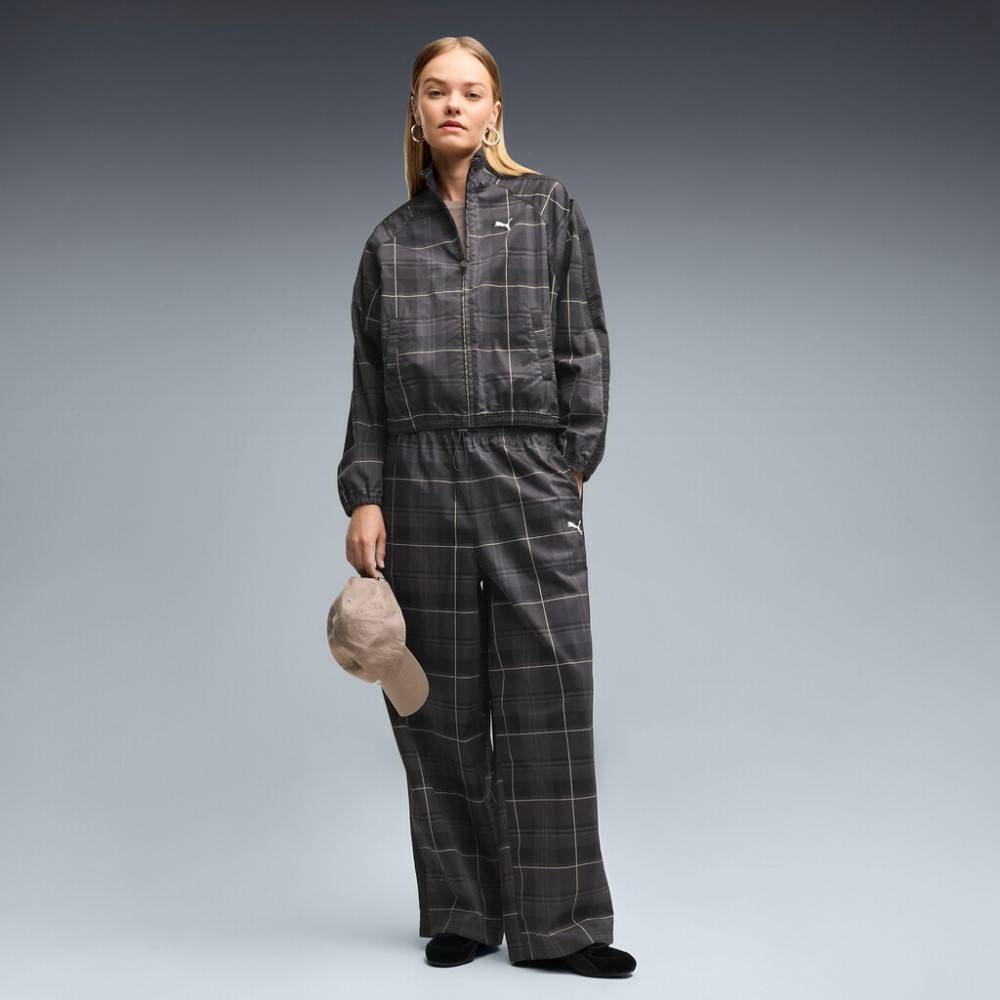 PUMA T7 RELAXED TARTAN WOVEN PANTS OP