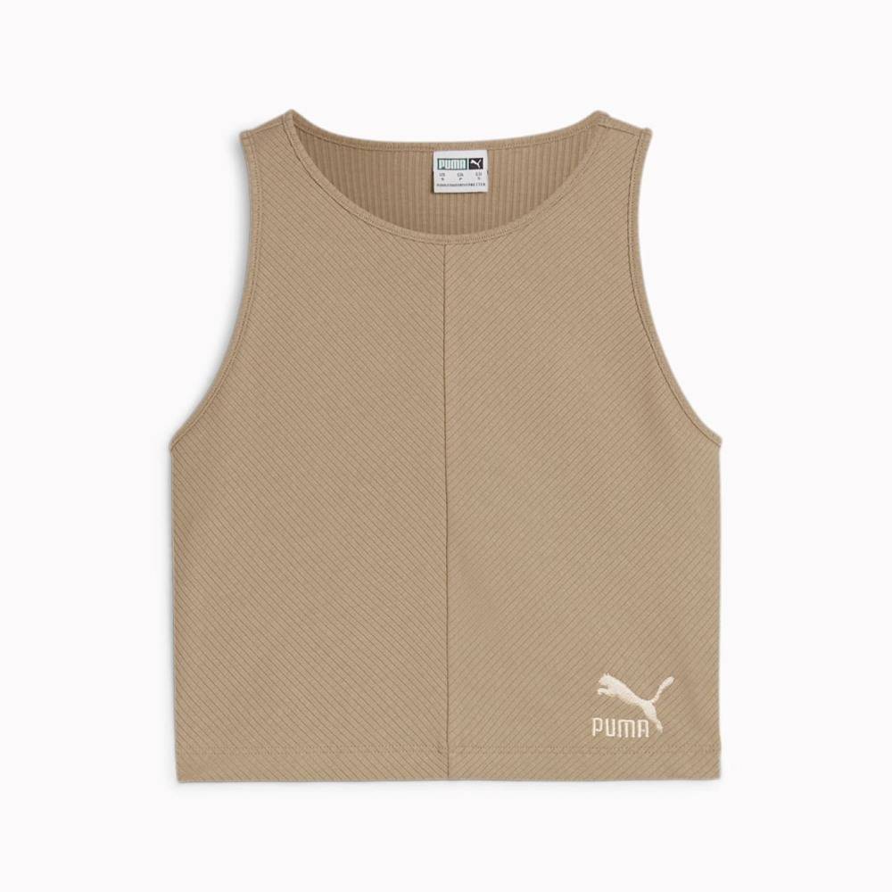 PUMA CLASSICS RIBBED CROP TOP