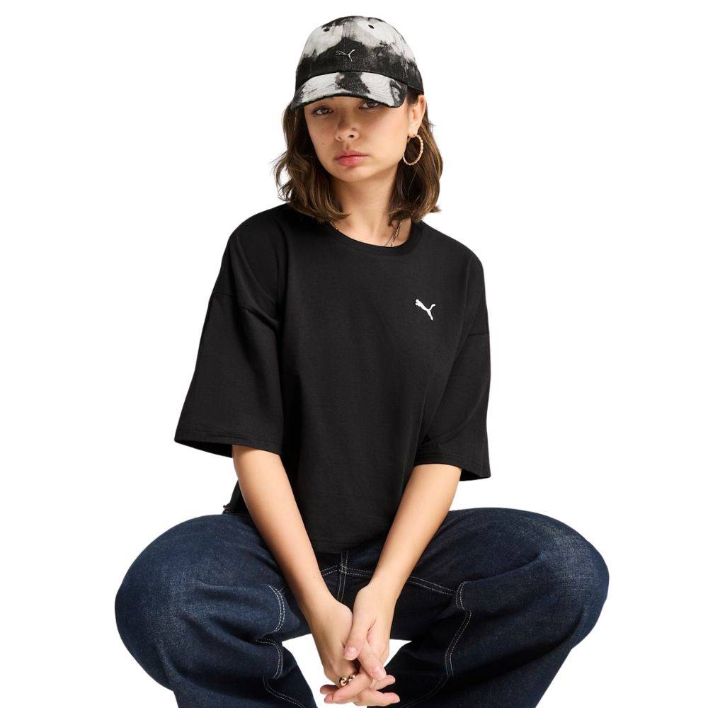 PUMA WARDROBE ESS OVERSIZED SHORT TEE