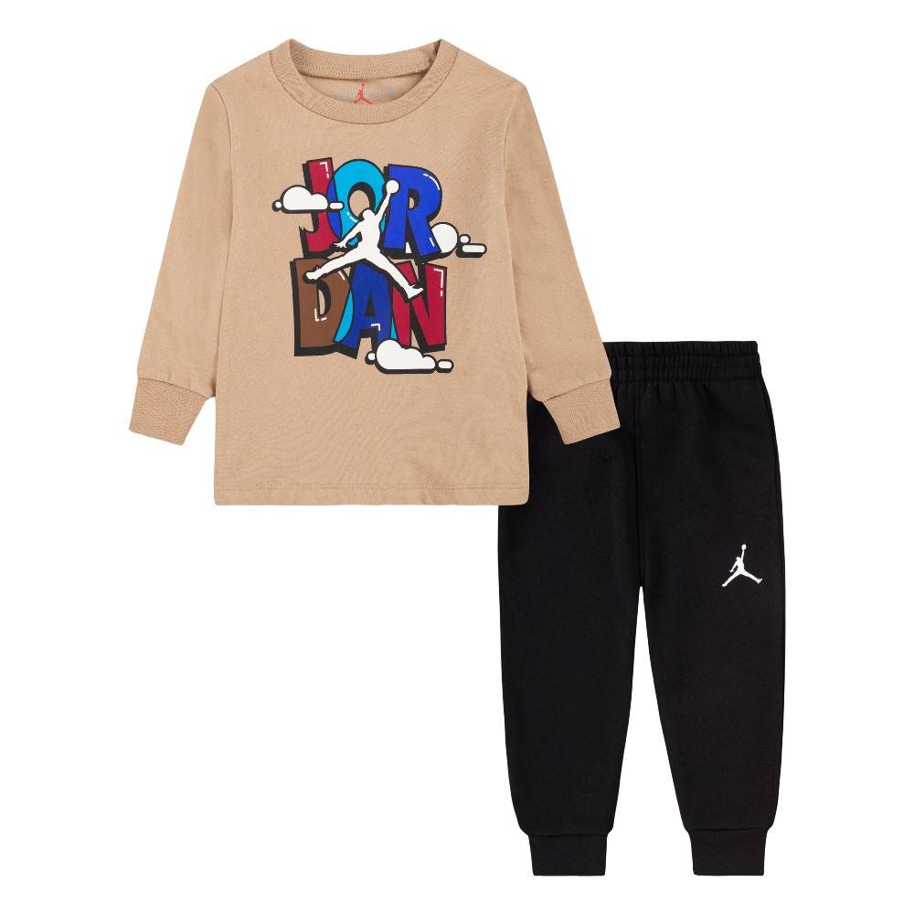 NIKE JORDAN AIR JORDAN INFANT LIL CHAMP LONG SLEEVE TEE AND PANT SET
