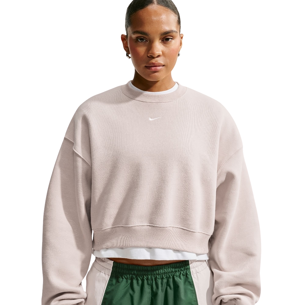 NIKE STUDIO FLEECE OVERSIZED CROPPED CREW