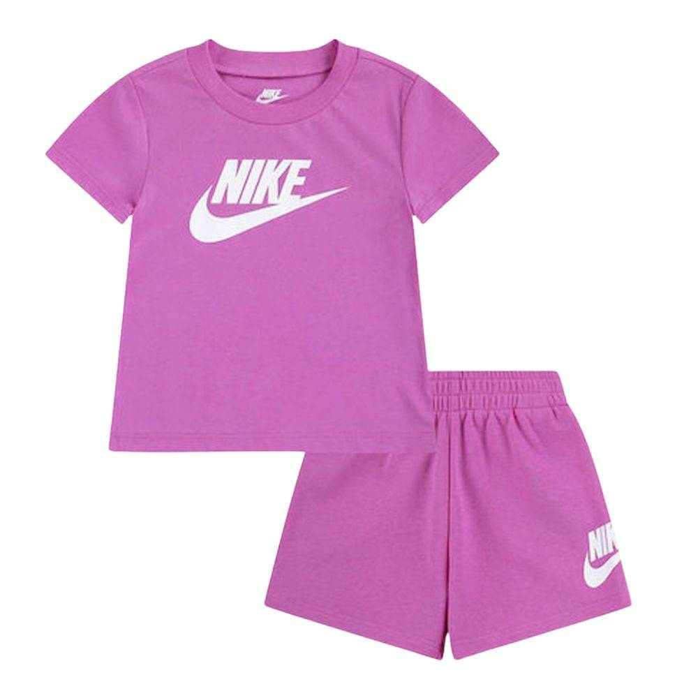 NIKE LITTLE GIRLS CLUB TEE & SHORT SET