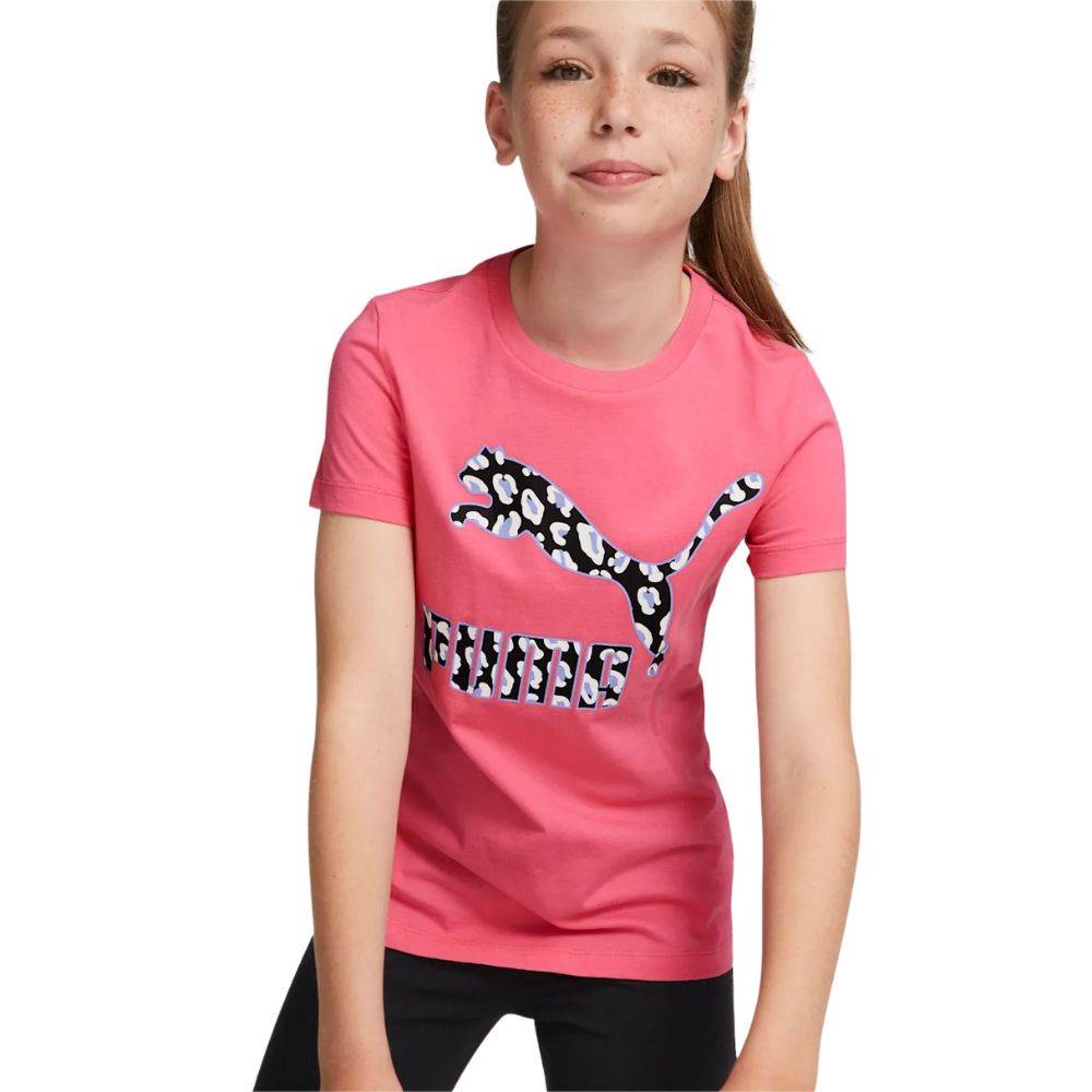 PUMA CLASSICS 90'S GIRLS PREPPY LOGO TEE